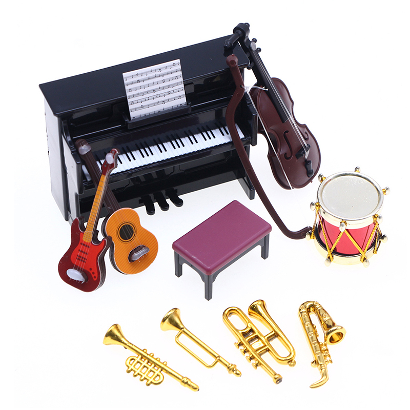 Musical Instrument Like Guitar - مجموعة آلات موسيقية مصغرة كلاسيكية بمقياس