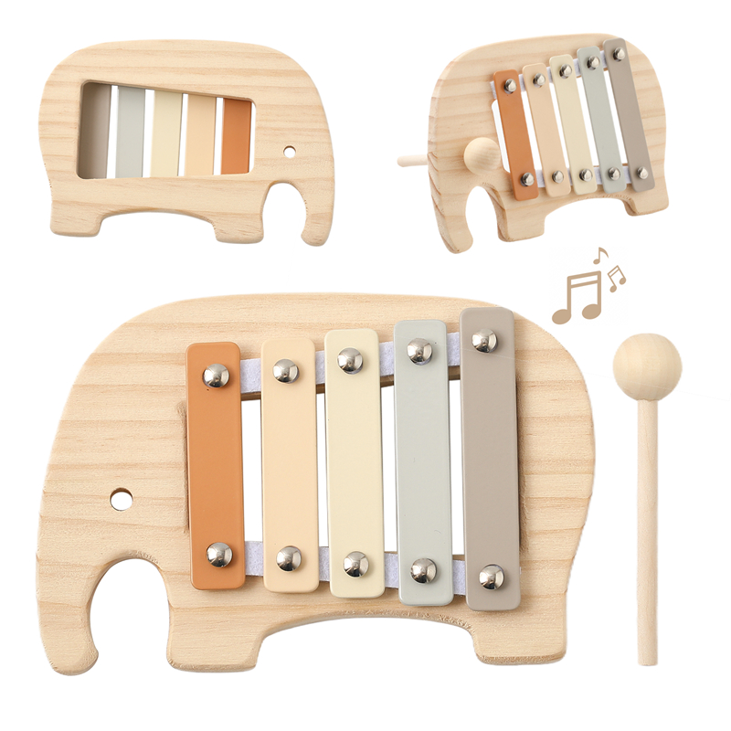Musical Instrument For Babies - طفل لعبة مونتيسوري الكرتون الفيل قرع