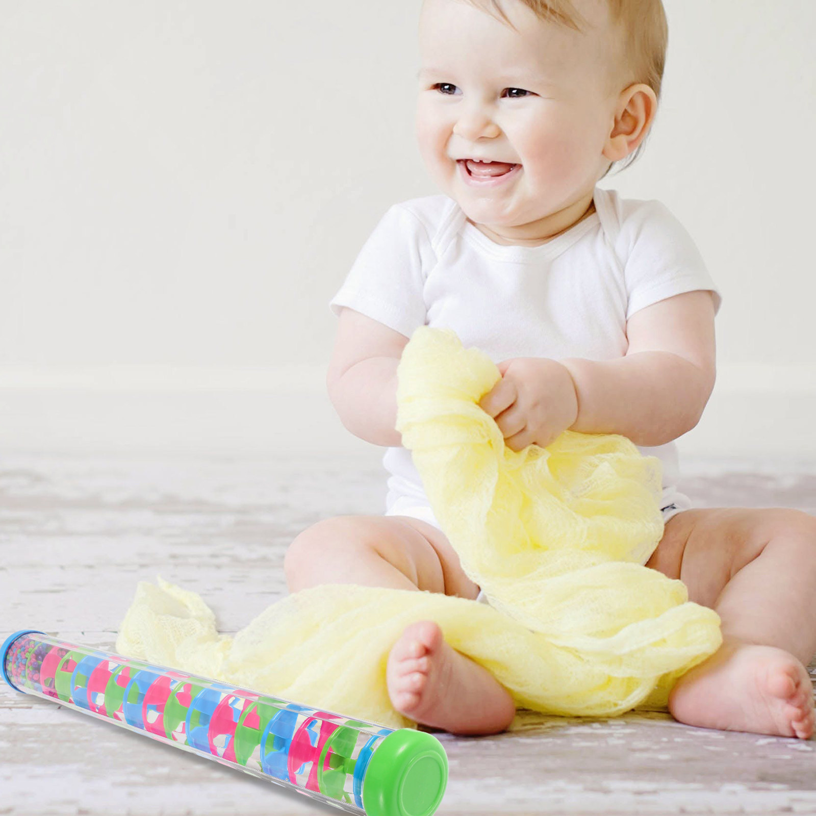 Musical Instrument For Babies - قطعتان من عصا المطر الموسيقية الحلزونية