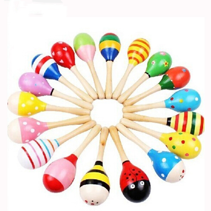 2 قطعة خشخيشات خشبية صغيرة ملو - مراجعة Musical Instrument For Babies وسعره
